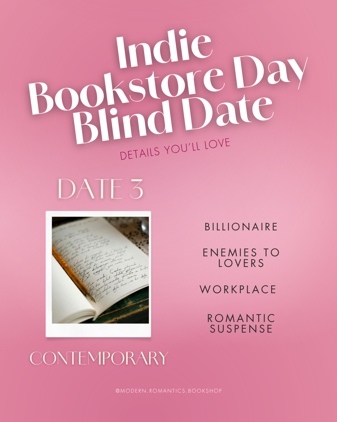 Indie Bookstore Day Bind Dates