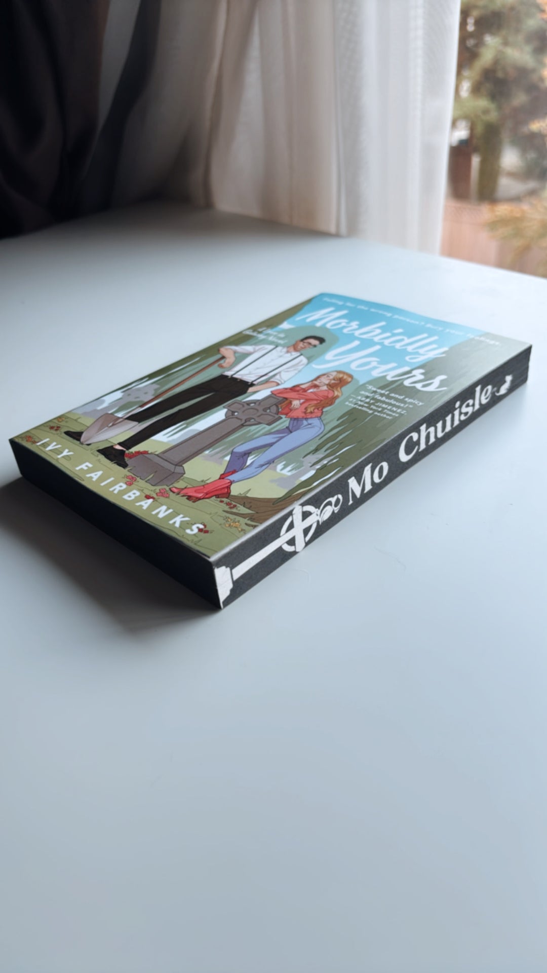 Morbidly Yours by Ivy Fairbanks with SIGNED BOOKPLATE & custom sprayed edges by Little Library Mouse