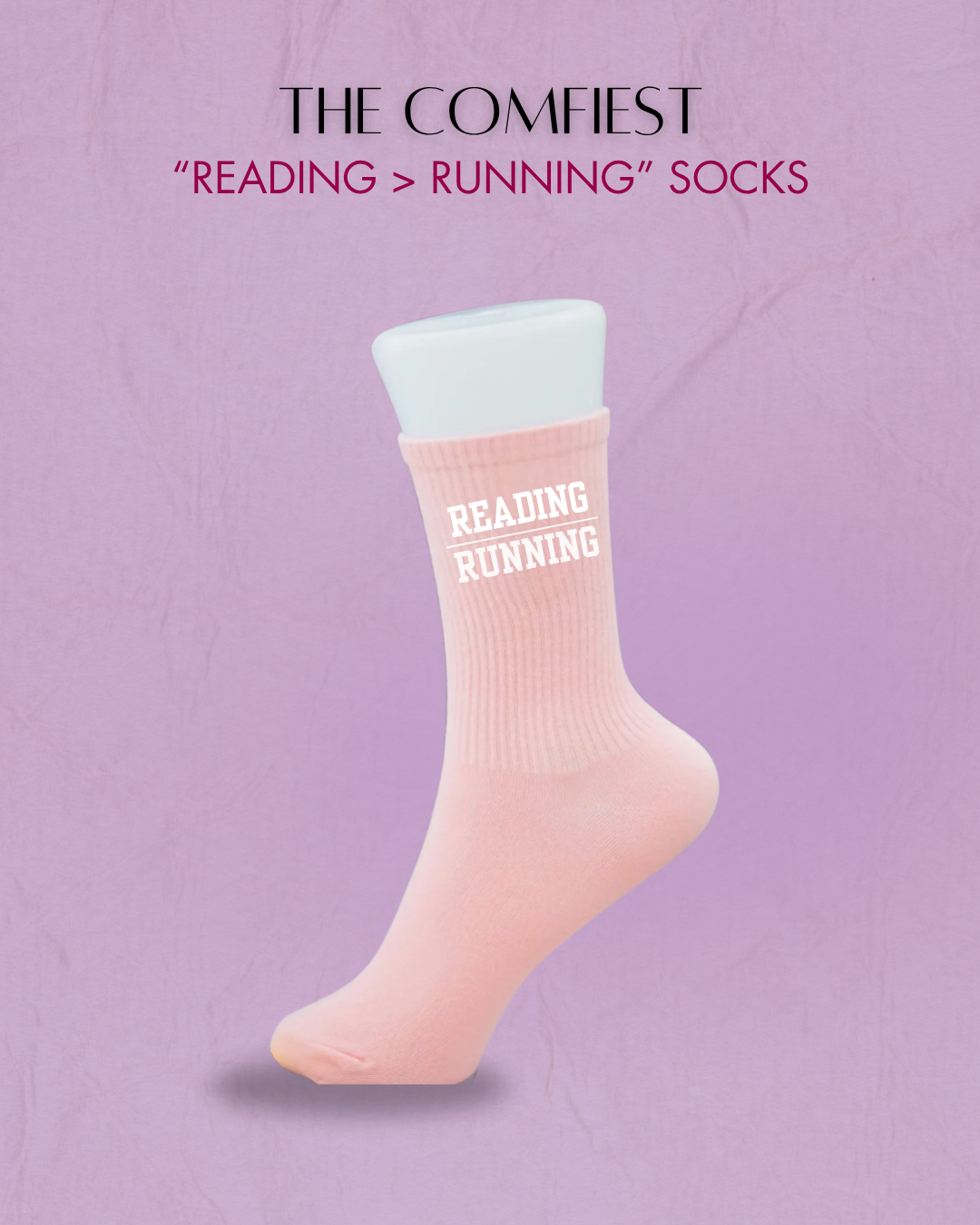 Reading Over Running Crew Socks