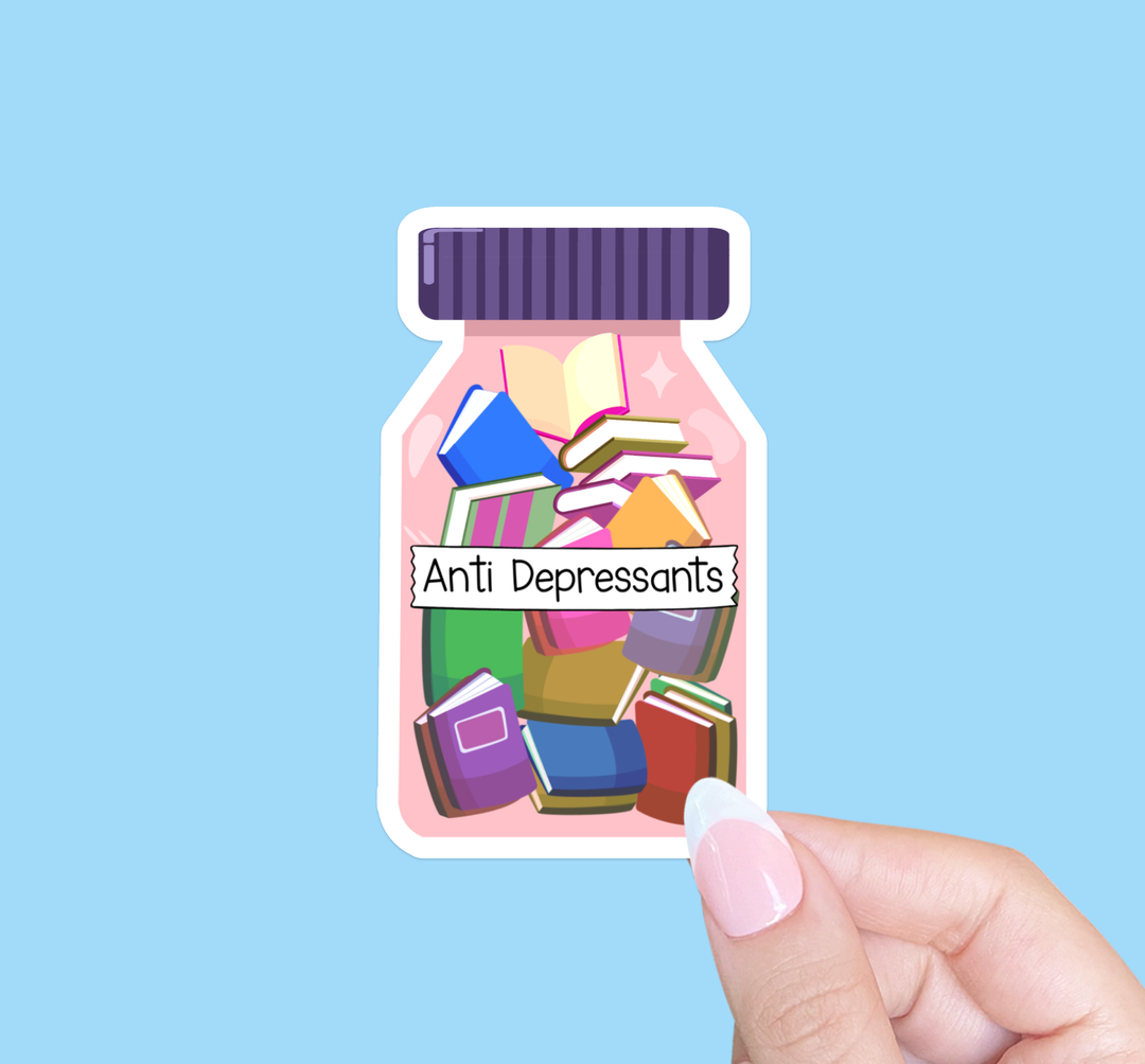 Books antidepressant sticker