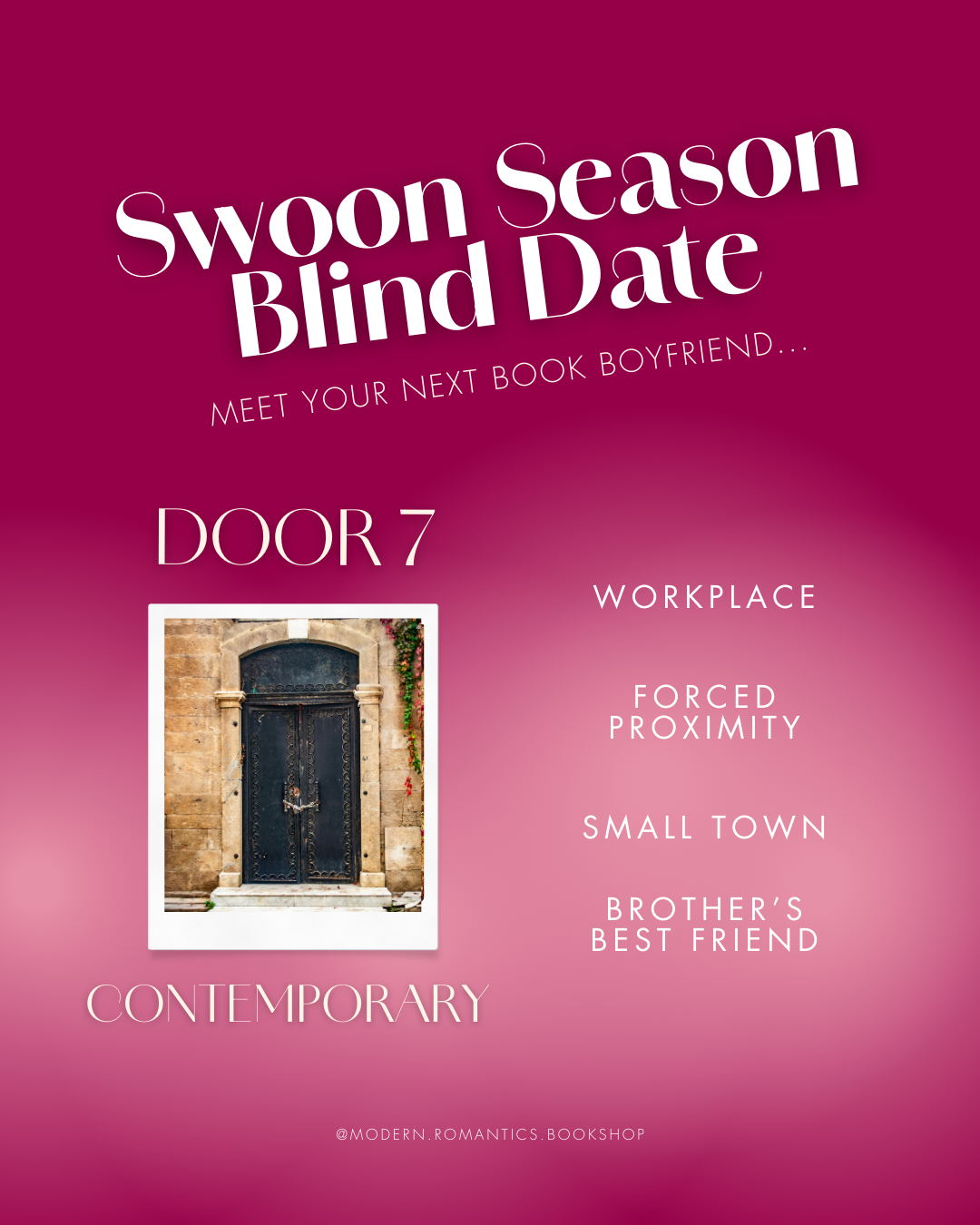 Swoon Season Day 1: Blind Date with a Book