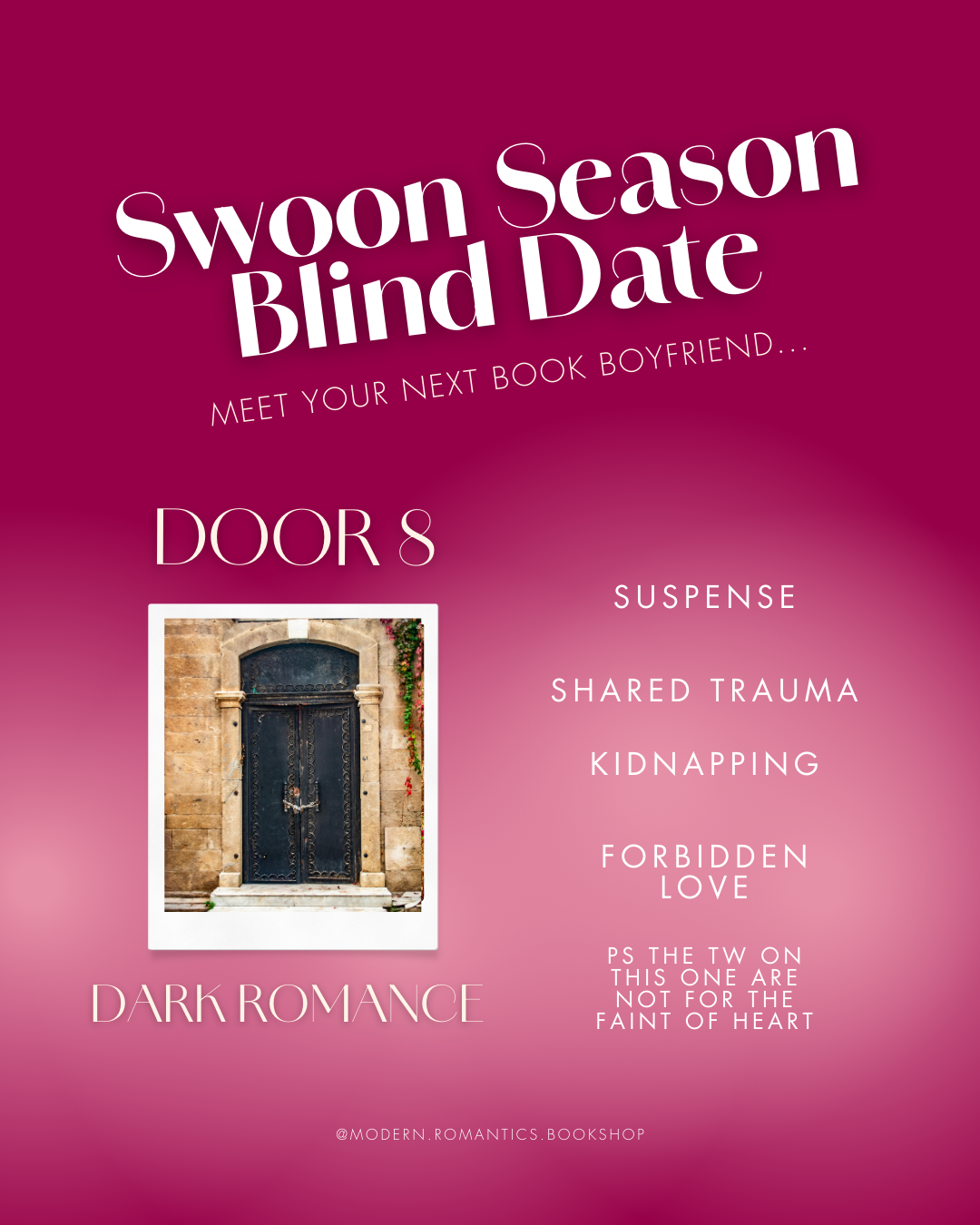 Swoon Season Day 1: Blind Date with a Book
