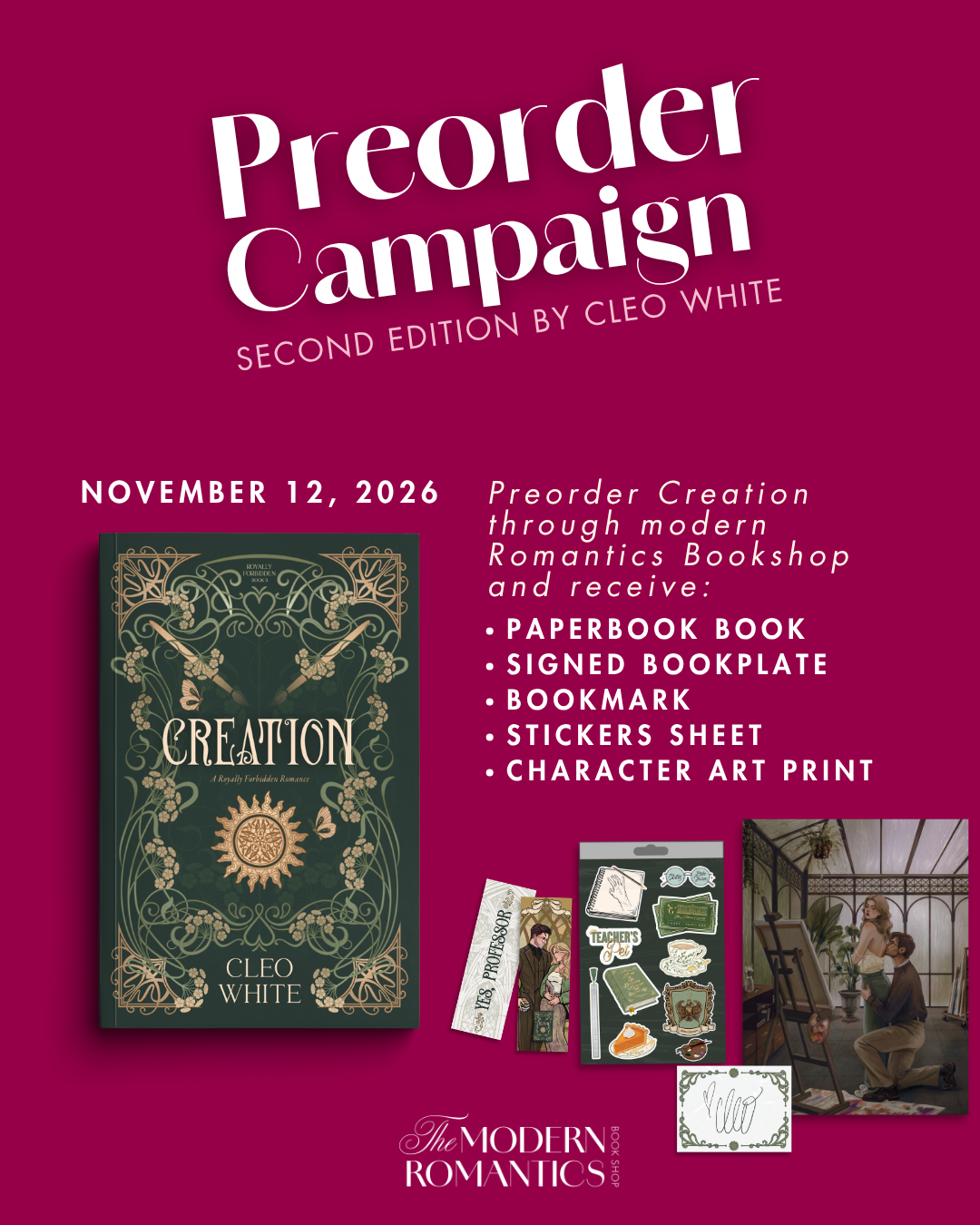 PREORDER Creation by Cleo White with signed bookplate and exclusive goodies