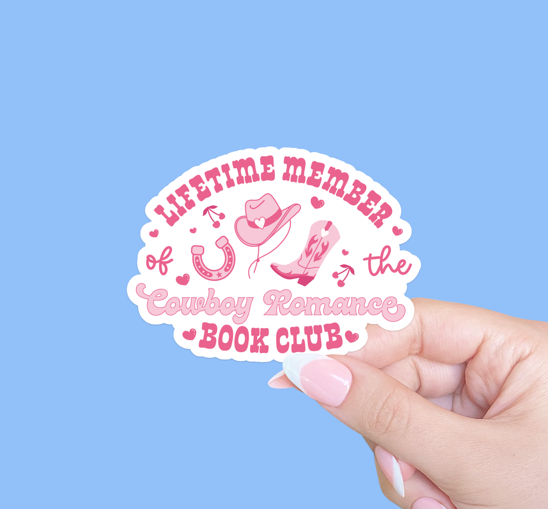 Lifetime member of cowboy romance book club sticker