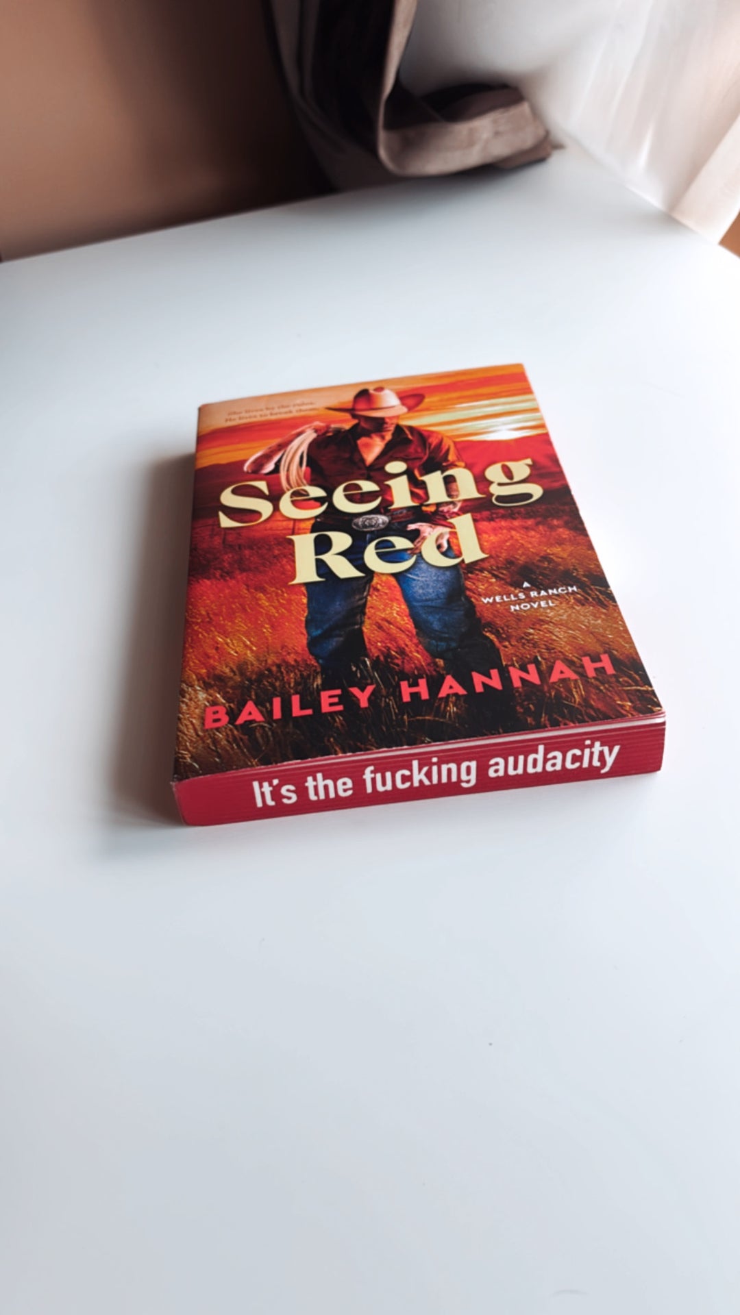 Seeing Red by Bailey Hannah with SIGNED BOOKPLATE & custom sprayed edges by Little Library Mouse